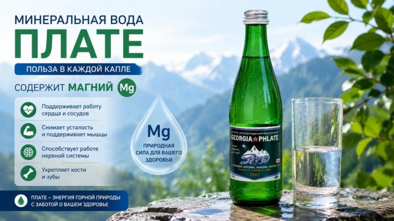 Вода «Плате» — животворящая сила природного магния!