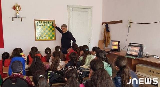 Шахматы в условиях пронизывающего холода