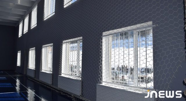 Отремонтированный спортзал в Арагве