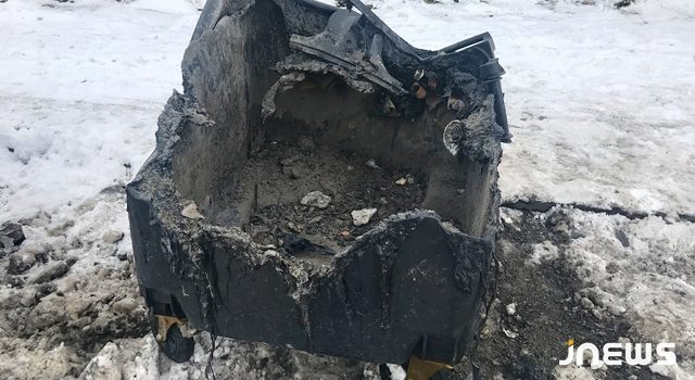 На улице Дарбиняна сгорел мусорный контейнер