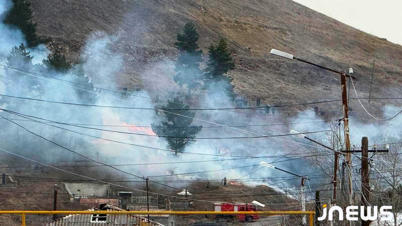 Пожар на кладбище Ахалкалаки