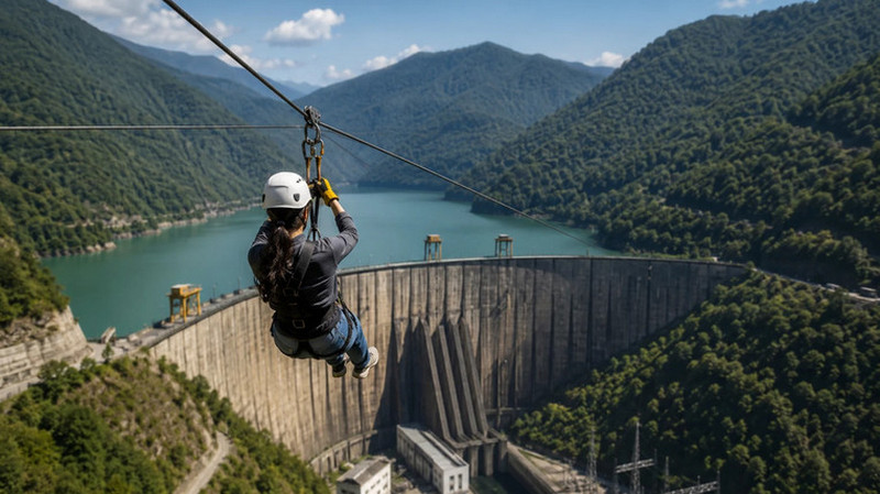 В Грузии открылся самый высокий в мире зиплайн — сколько стоит его использование?